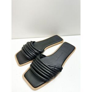 Dolce Vita Shoes Womens Size 8.5 Black Nyx Slip On Flat Sandal